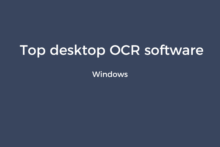 Top 5 desktop OCR software