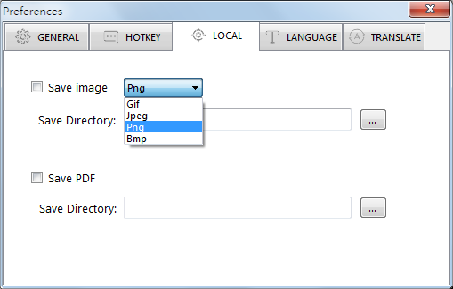 choose the output format and set the output path