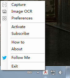 right-click on the taskbar icon of Easy Screen OCR 1.9.2 and choose "Preferences"