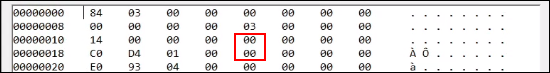 Change the value data of "FaliureActions" from "01" to "00"