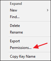 Select "Permissions"