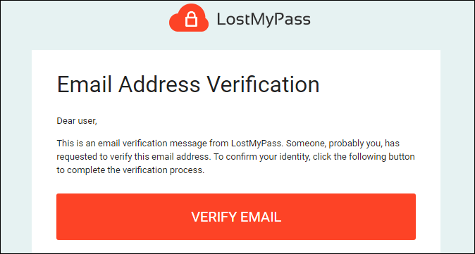 Verify the email address