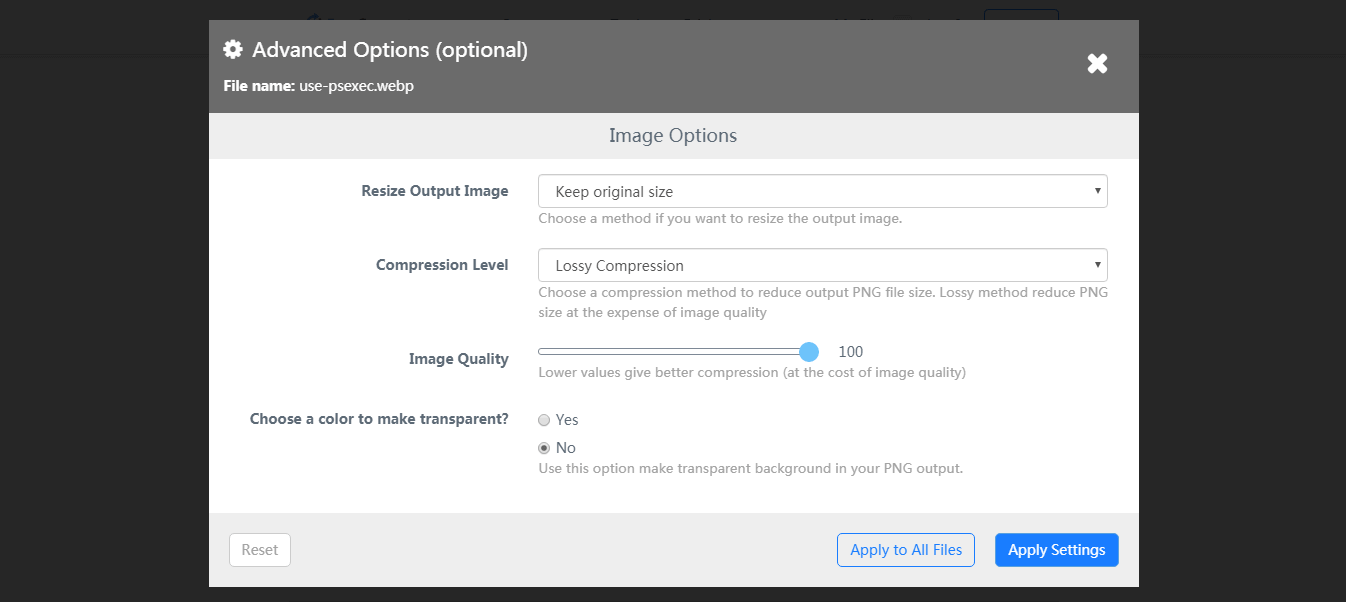 Configure the advanced settings