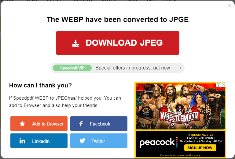 Download the JPEG image converted from the WebP file