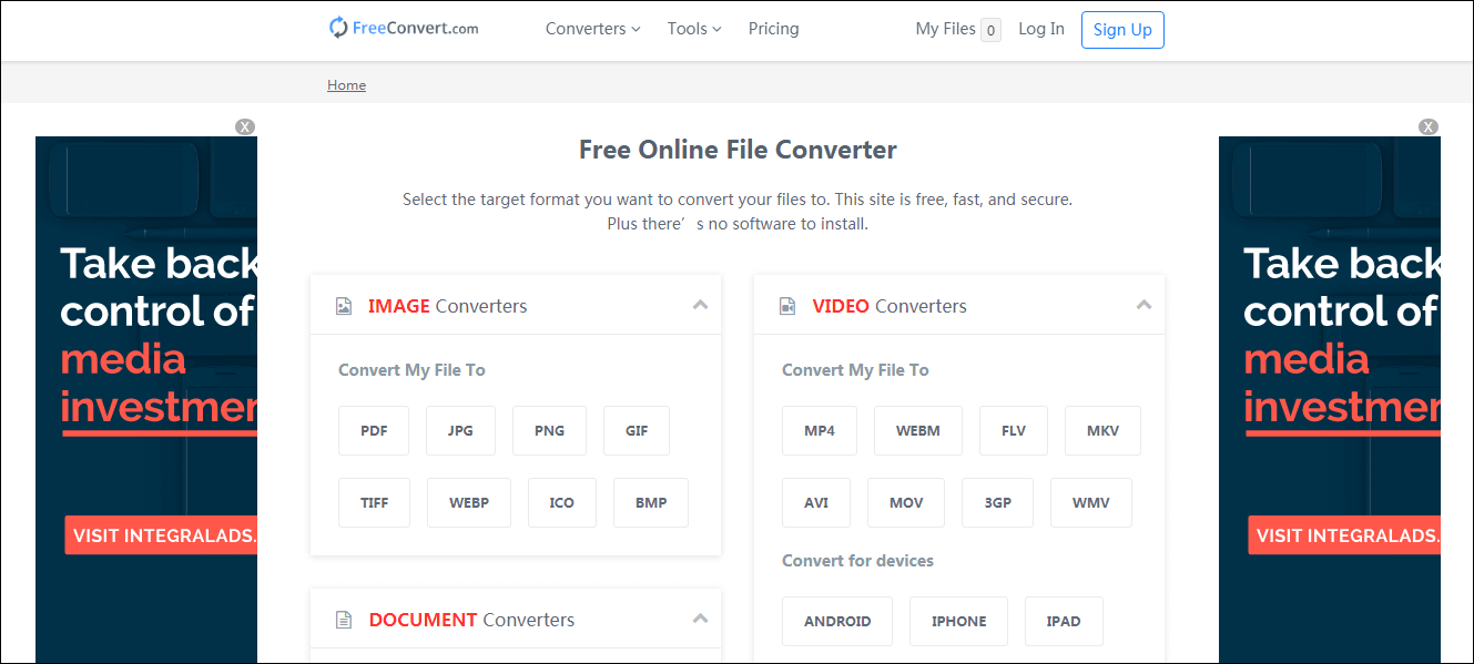 Convert WebP to PNG using FreeConvert