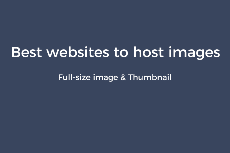 Best websites to host images