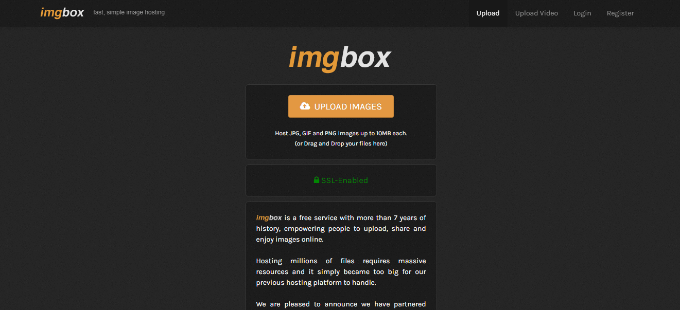 Use imgbox to host images