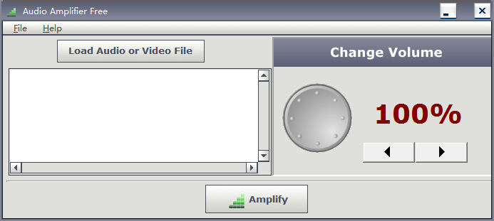 Amplify the sound of audio files using Audio Amplifier Free