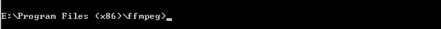 Enter the folder containing ffmpeg.exe and the audio file in the CMD window