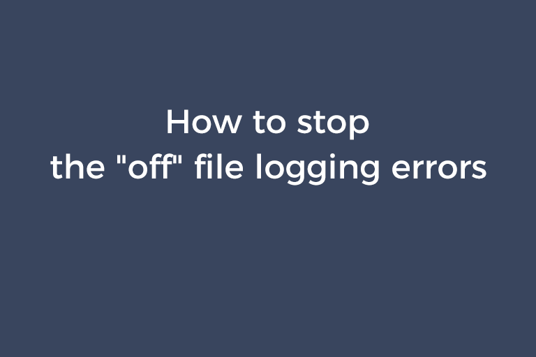 How to stop the "off" file logging nginx errors