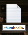 Create the ".thumbnails" file