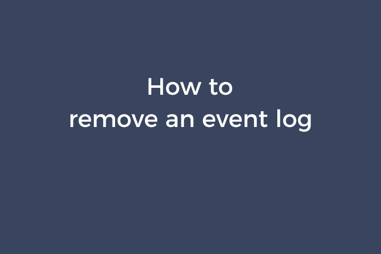 How to remove an event log under "Applications and Services Logs"