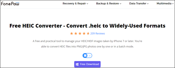 Convert HEIC to JPG and PNG using FonePaw Free HEIC Converter